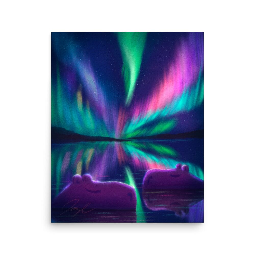 Oil Painting Northern Lights Canvas Wall Art 16x20 newest