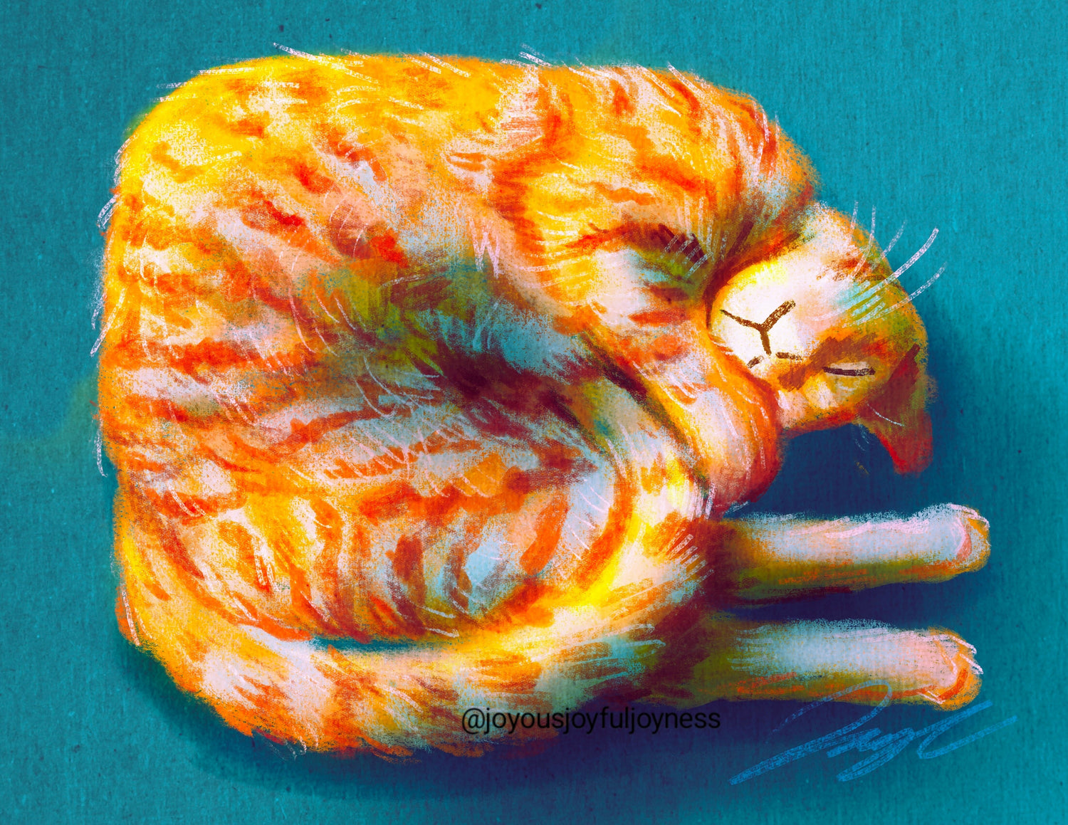 content kitty painting