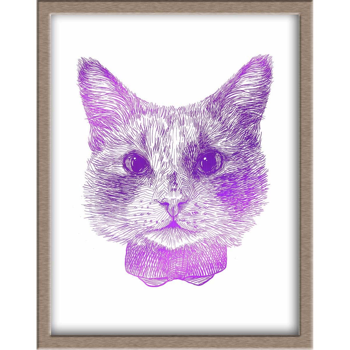 Sweet Cat Foiled Print (Bear) Posters, Prints, & Visual Artwork JoyousJoyfulJoyness 