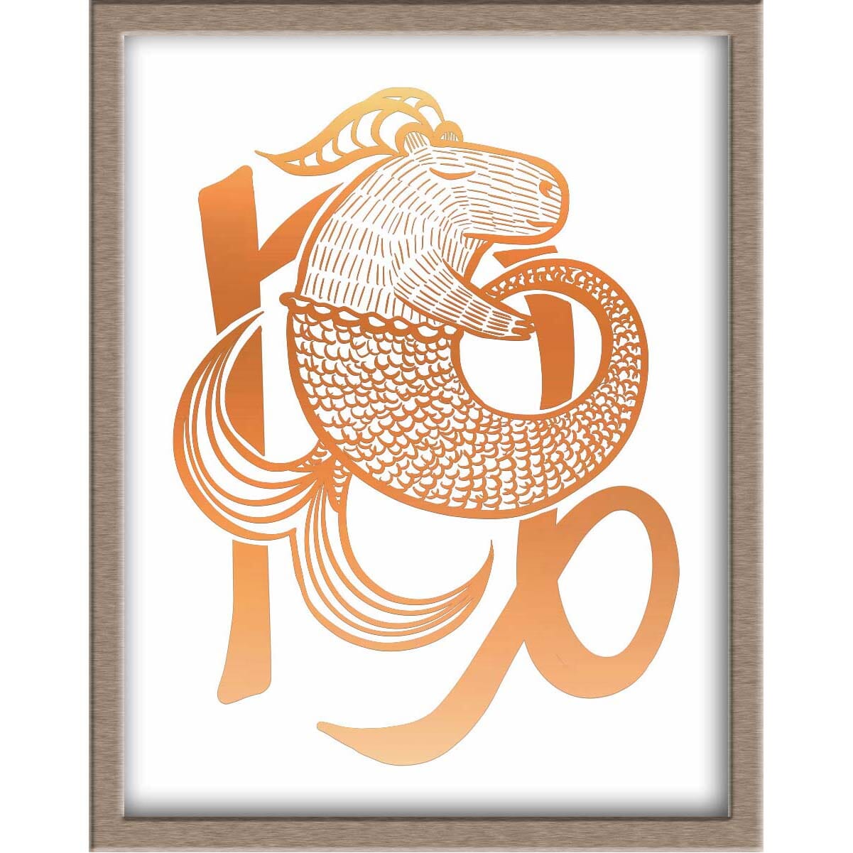 Capybara Zodiac Foiled Print - 10 - Capricorn Posters, Prints, & Visual Artwork JoyousJoyfulJoyness 