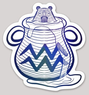 PREORDER Capybara Zodiac Holographic Sticker - 11 - Aquarius Decorative Stickers JoyousJoyfulJoyness 