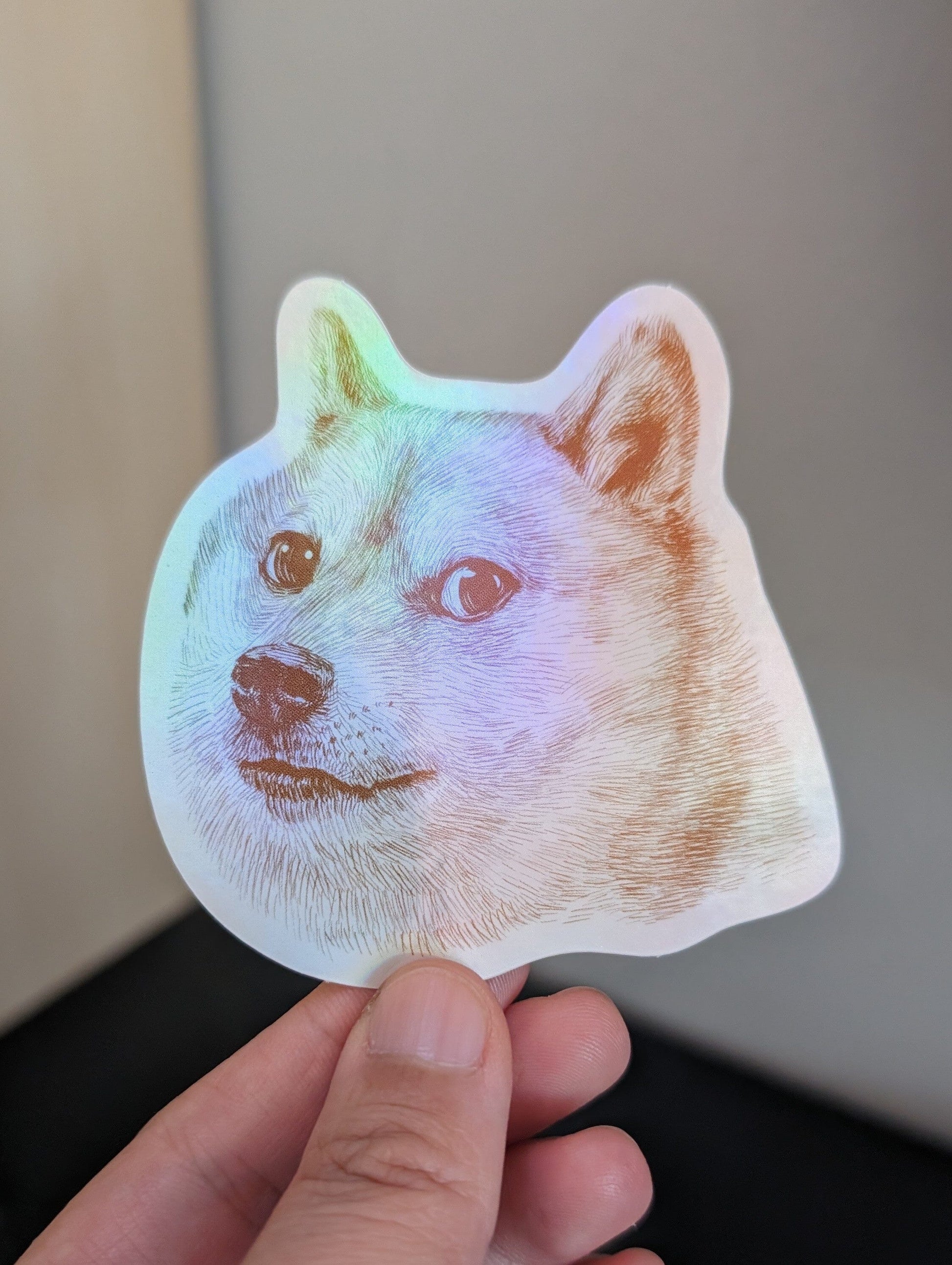Doge Holographic Sticker Decorative Stickers JoyousJoyfulJoyness 