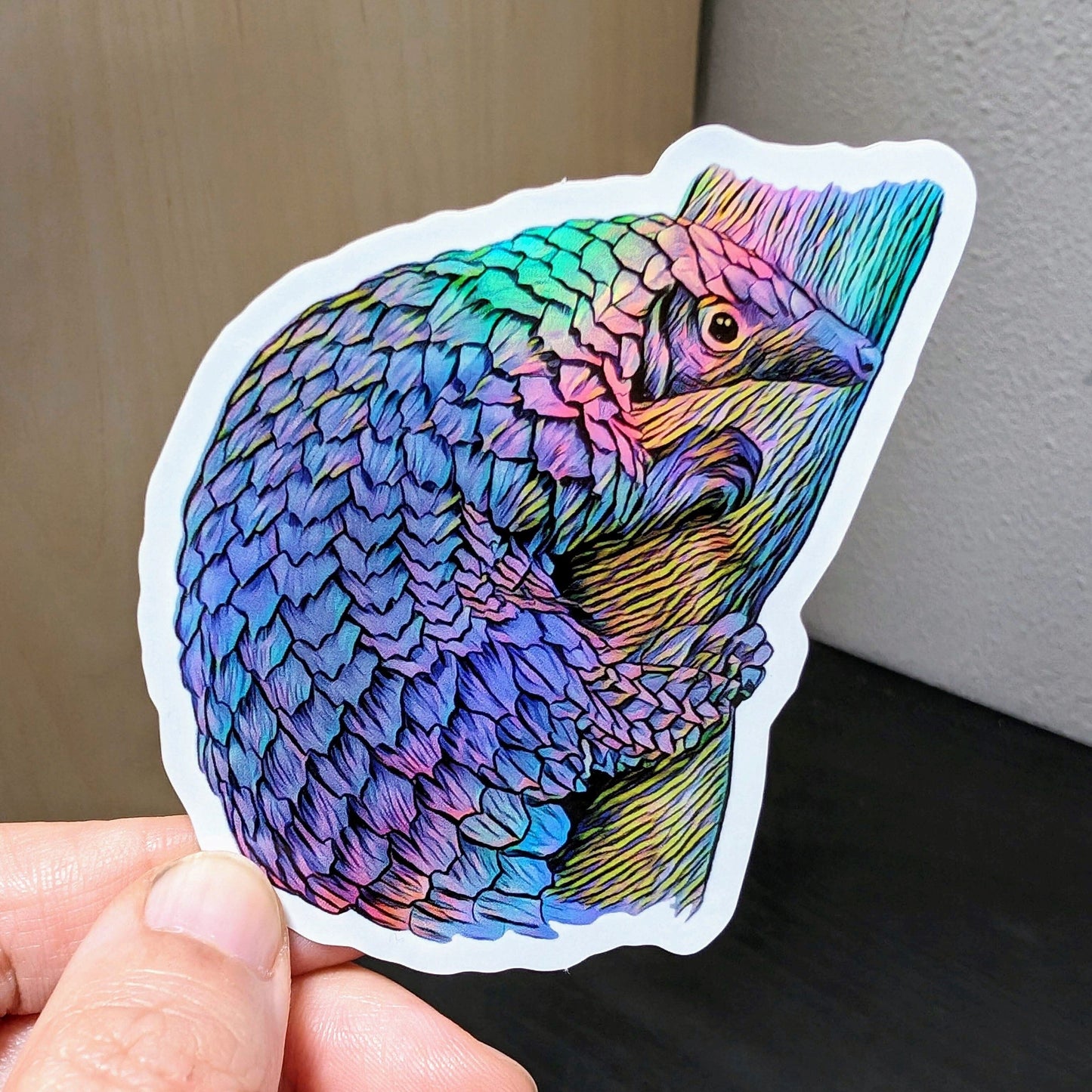 Pangolin Holographic Sticker Decorative Stickers JoyousJoyfulJoyness 