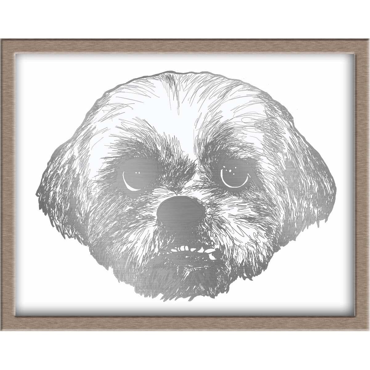 Shih Tzu Dog Portrait Foiled Print (TomTom) Posters, Prints, & Visual Artwork JoyousJoyfulJoyness 
