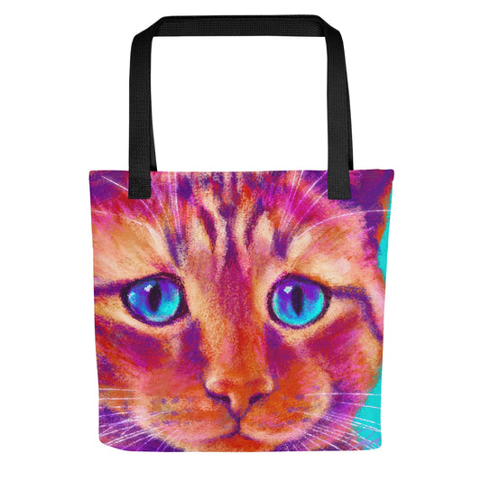 Close Encounters Collection - "Melancholy" Tote Bag | Tote Bag of a Sad Ginger Cat JoyousJoyfulJoyness 