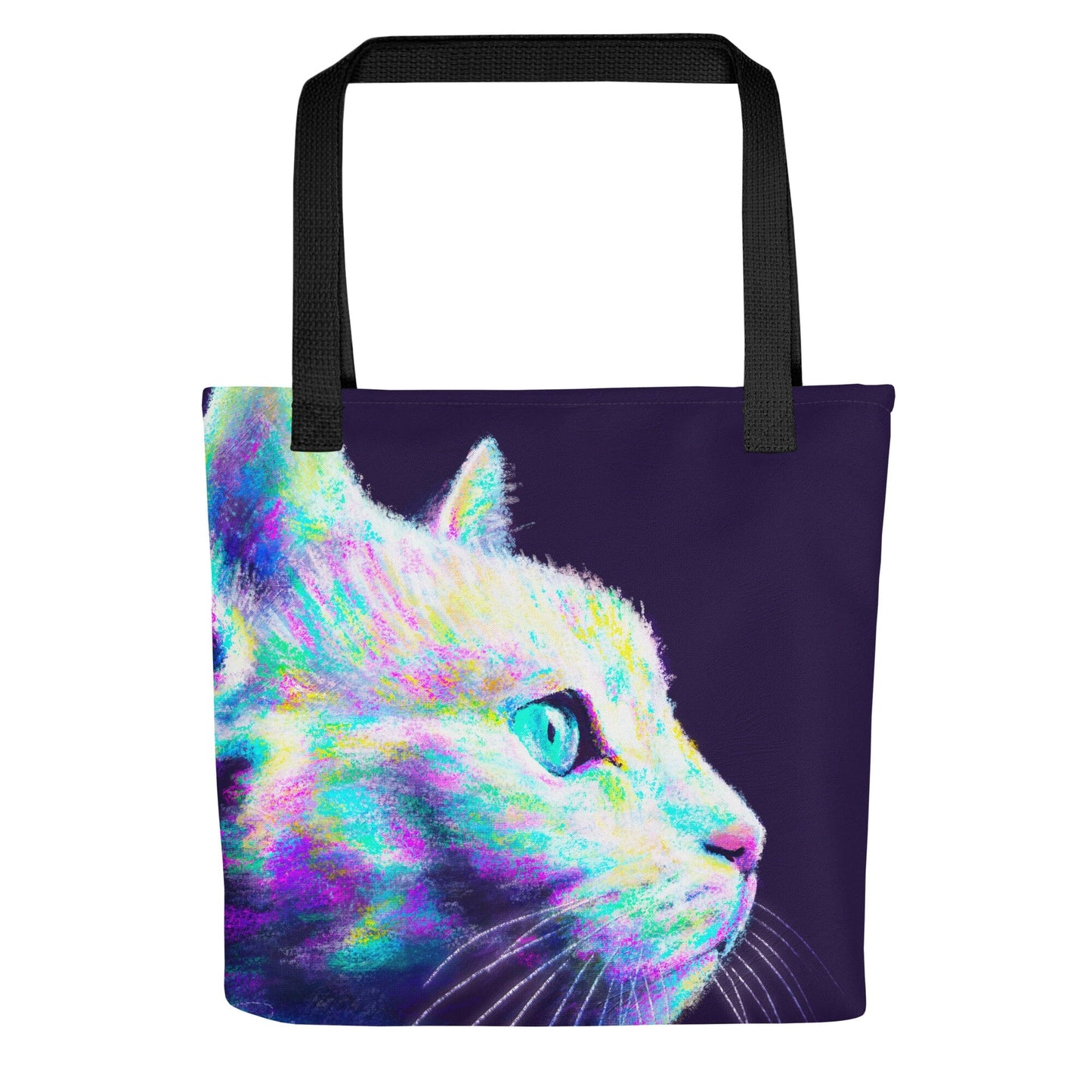 Close Encounters Collection - "Meow" Tote Bag | Tote Bag with a Meowing Cat JoyousJoyfulJoyness 