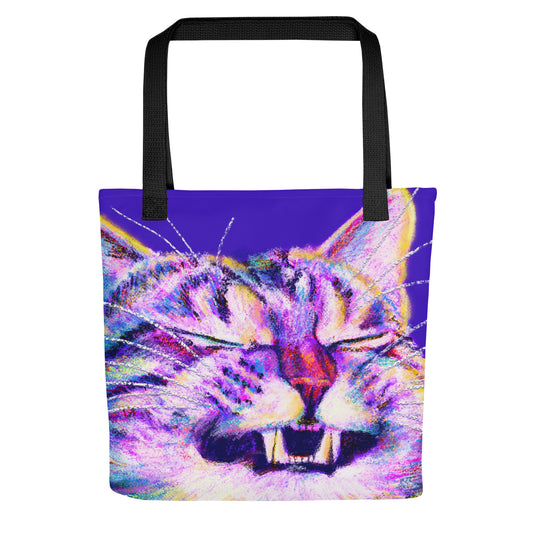 Close Encounters Collection - "Grin" Tote Bag | Tote Bag with a Grinning Cat