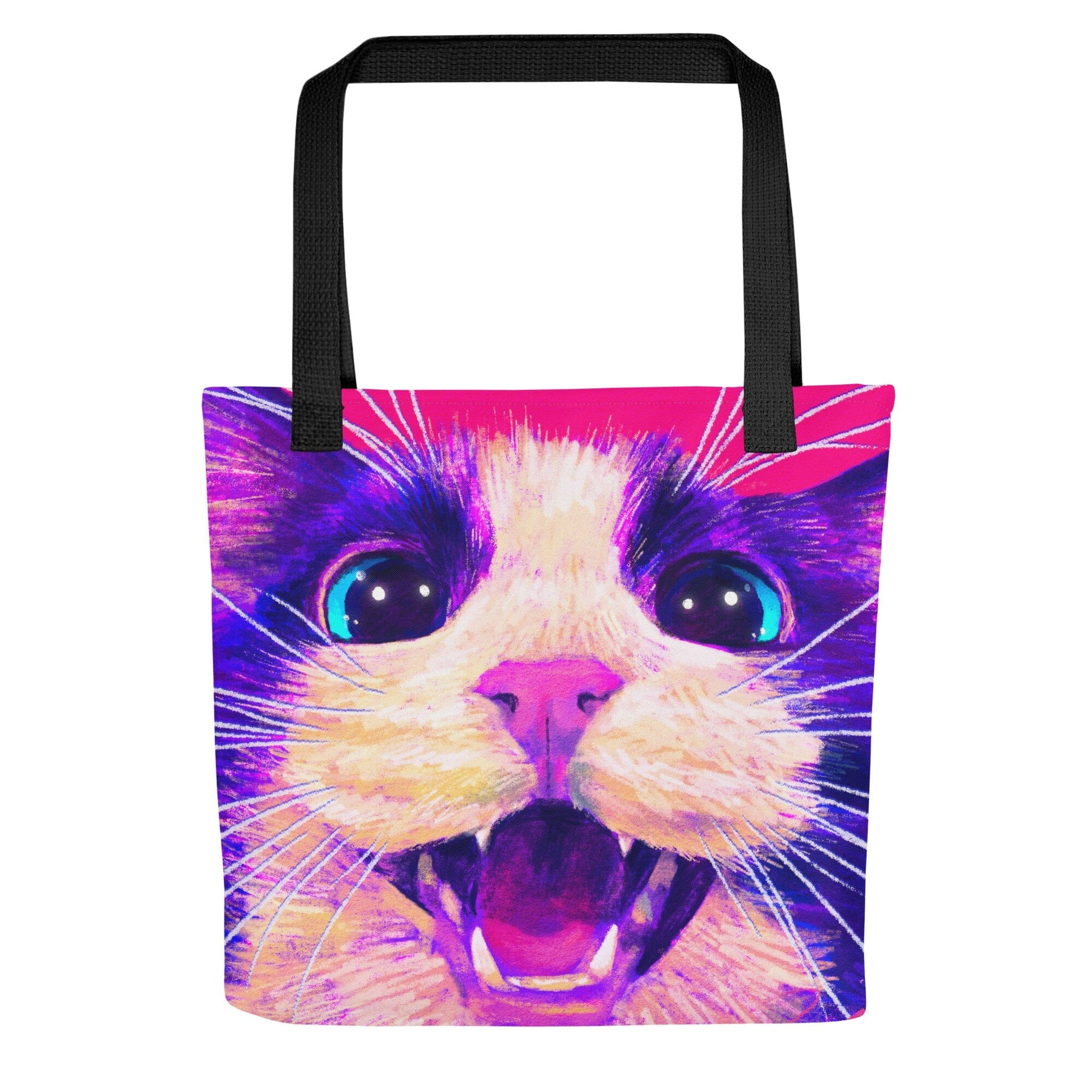 Close Encounters Collection - "Meow" Tote Bag | Tote Bag with a Meowing Cat JoyousJoyfulJoyness 