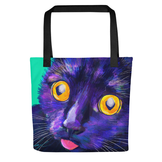 Close Encounters Collection - "Cat-atonic" Tote Bag | Tote Bag with Silly Black Cat