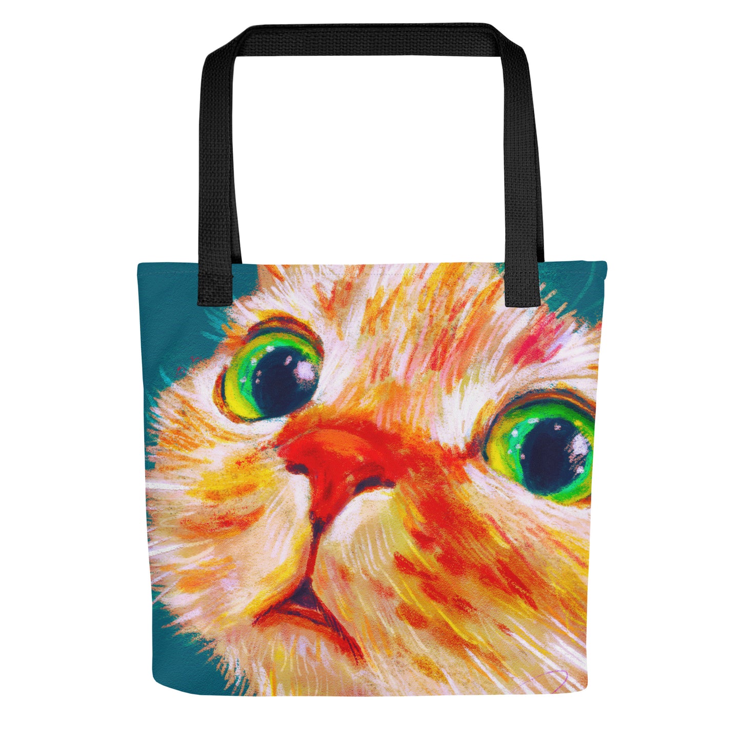 Close Encounters Collection - "Green Eyes" Tote Bag | Tote Bag with a Ginger Cat