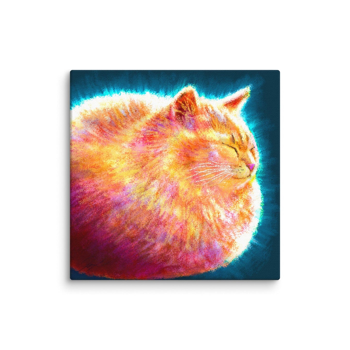 Feline Flows and Poses Collection - "Loaf" - Painting of a Round Ginger Cat [Unfoiled] Posters, Prints, & Visual Artwork JoyousJoyfulJoyness 