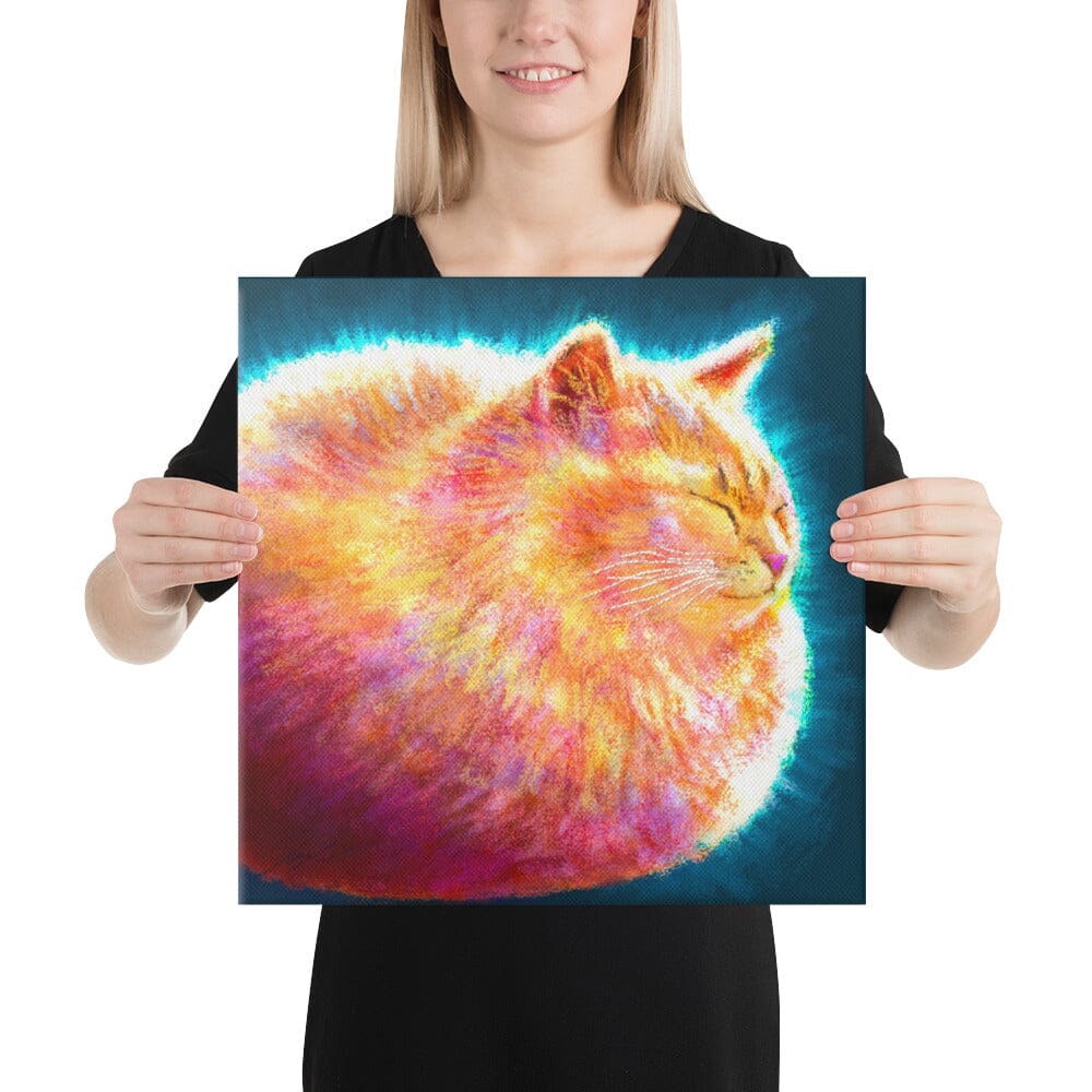 Feline Flows and Poses Collection - "Loaf" - Painting of a Round Ginger Cat [Unfoiled] Posters, Prints, & Visual Artwork JoyousJoyfulJoyness 