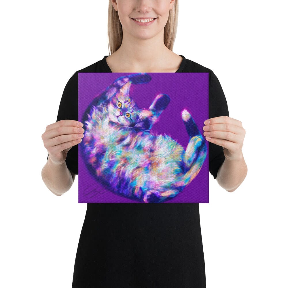 Feline Flows and Poses Collection - "Belleh" - Painting of a Silly Cat's Belly [Unfoiled] Posters, Prints, & Visual Artwork JoyousJoyfulJoyness 