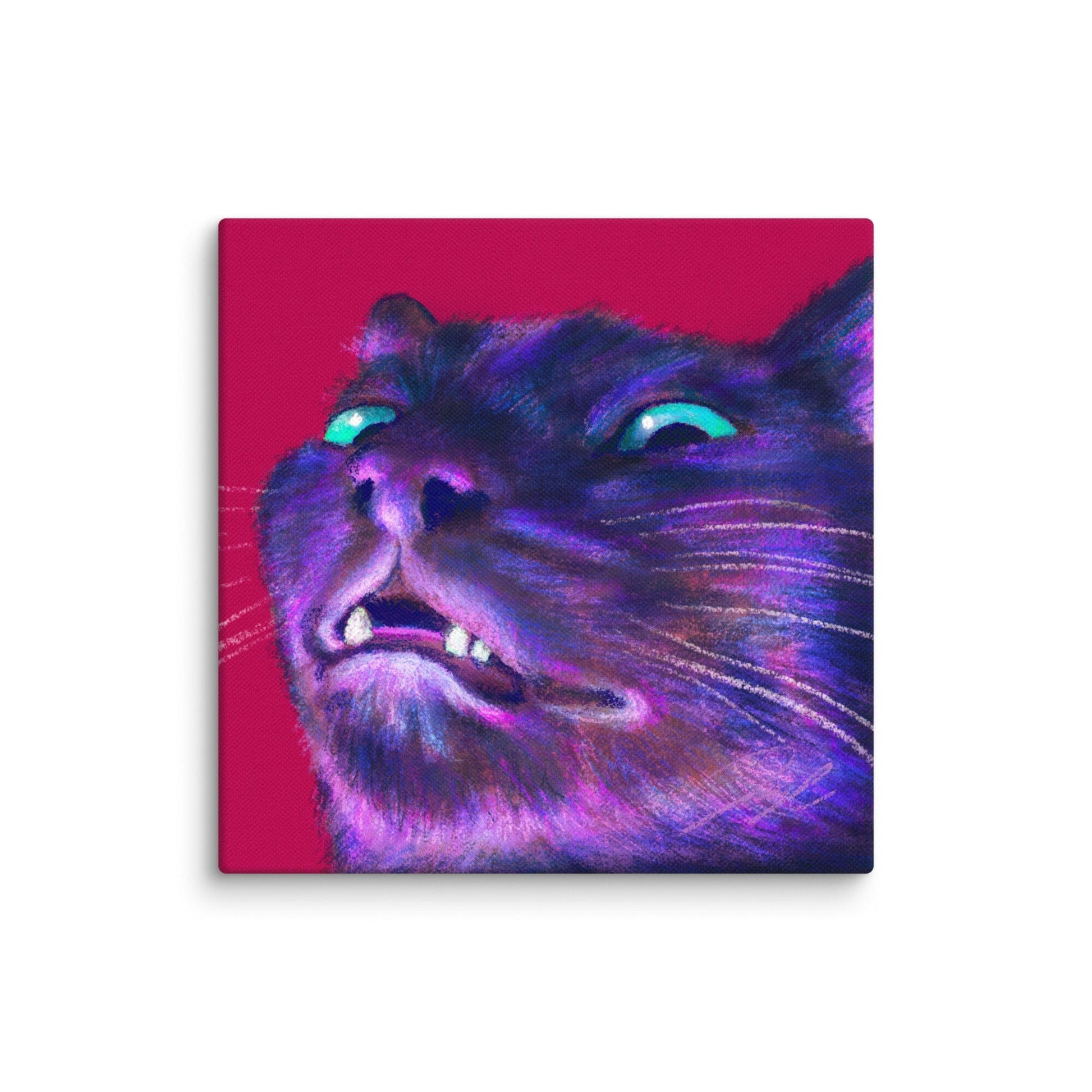 Close Encounters Collection - "Spoopy" - Close Up Painting of a Spooky Black Cat [Unfoiled] Posters, Prints, & Visual Artwork JoyousJoyfulJoyness 