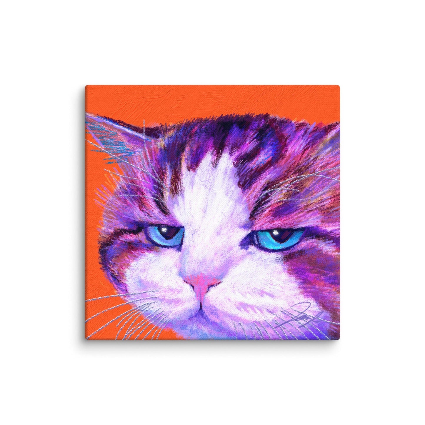 Close Encounters Collection - "Disappoint" - Close Up Painting of a Disappointed Cat [Unfoiled] Posters, Prints, & Visual Artwork JoyousJoyfulJoyness 