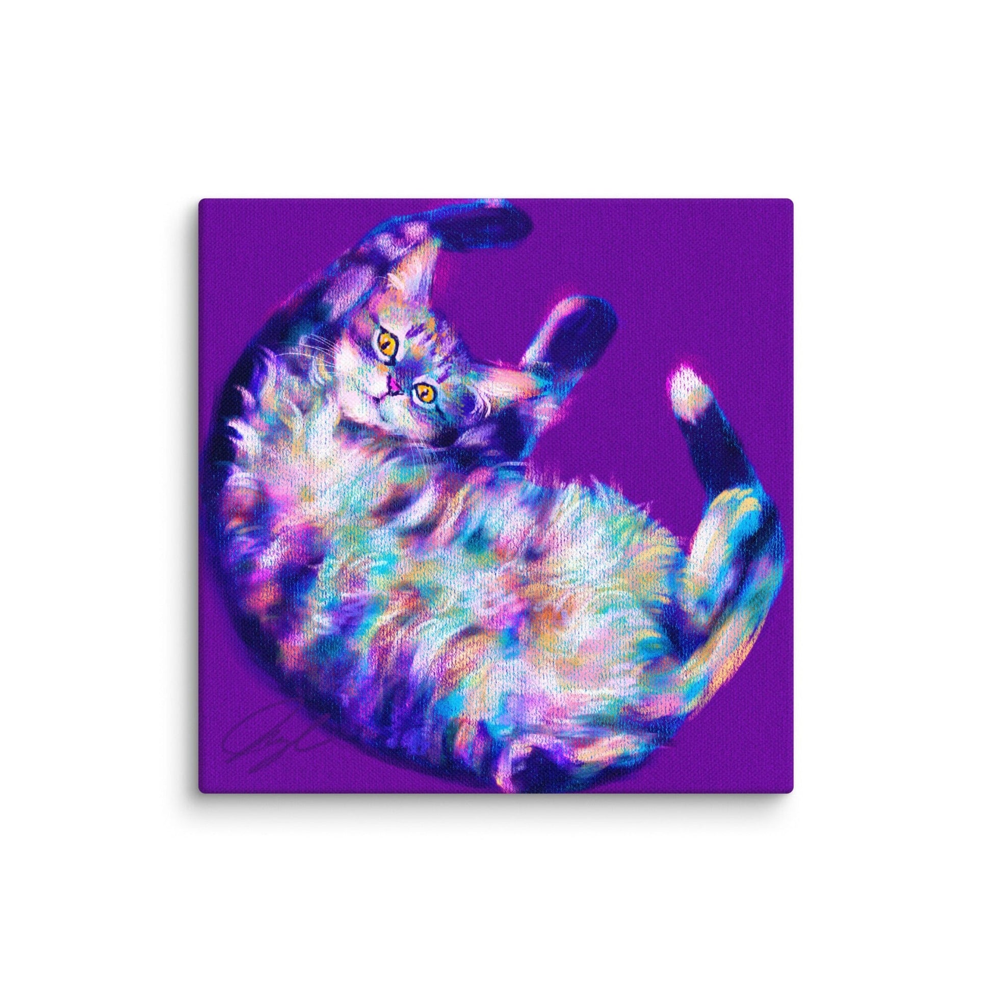 Feline Flows and Poses Collection - "Belleh" - Painting of a Silly Cat's Belly [Unfoiled] Posters, Prints, & Visual Artwork JoyousJoyfulJoyness 