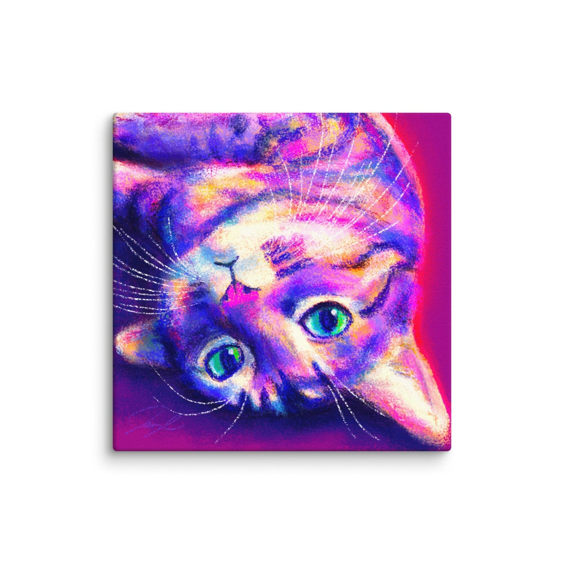 Feline Flows and Poses Collection - "Flop" - Painting of a Cat Laying Down [Unfoiled] Posters, Prints, & Visual Artwork JoyousJoyfulJoyness 