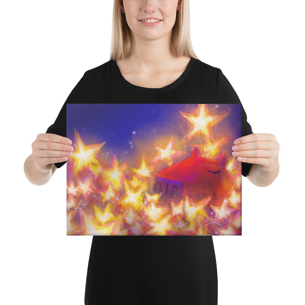 "Capybara Among the Stars" Painting [Unfoiled] Posters, Prints, & Visual Artwork JoyousJoyfulJoyness 