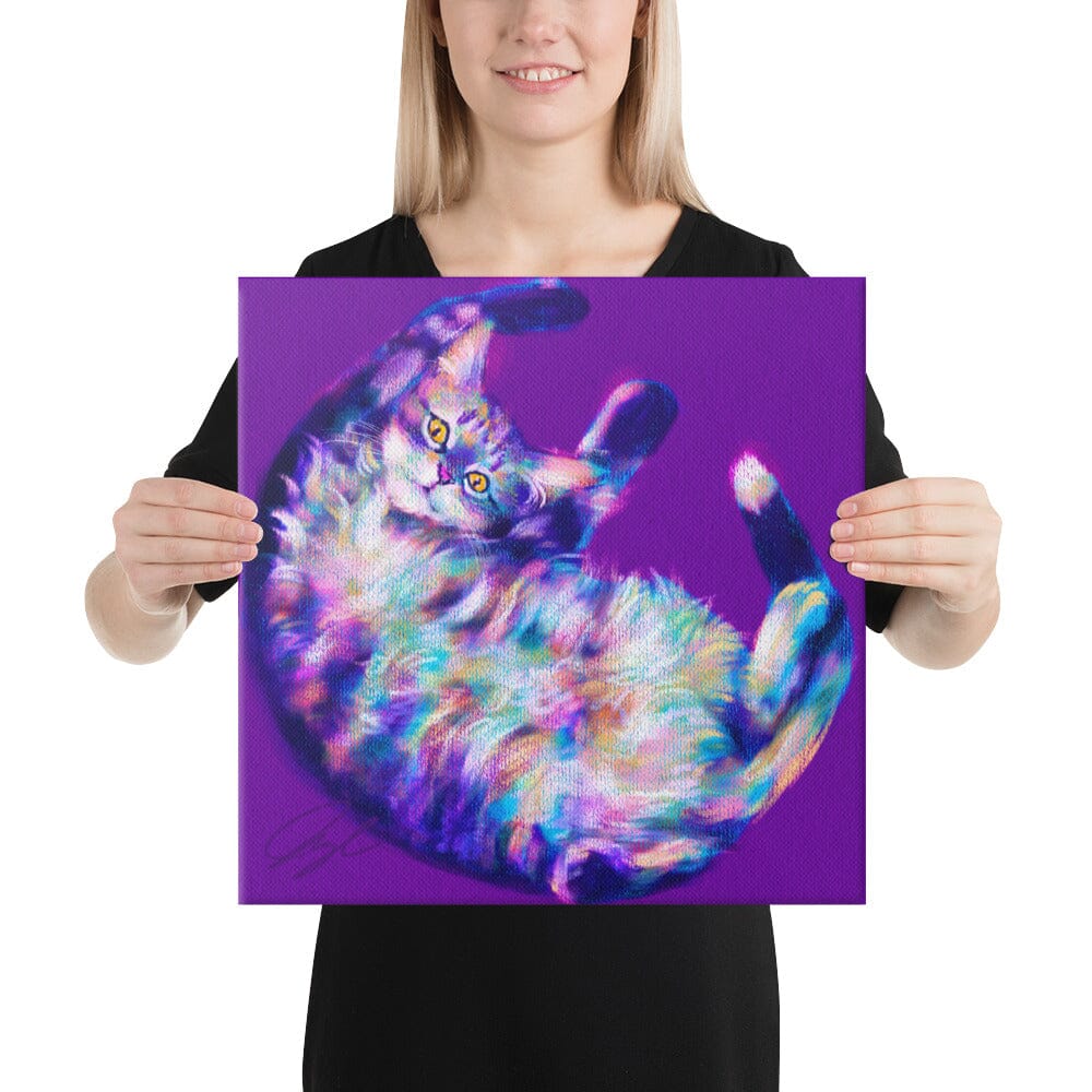 Feline Flows and Poses Collection - "Belleh" - Painting of a Silly Cat's Belly [Unfoiled] Posters, Prints, & Visual Artwork JoyousJoyfulJoyness 