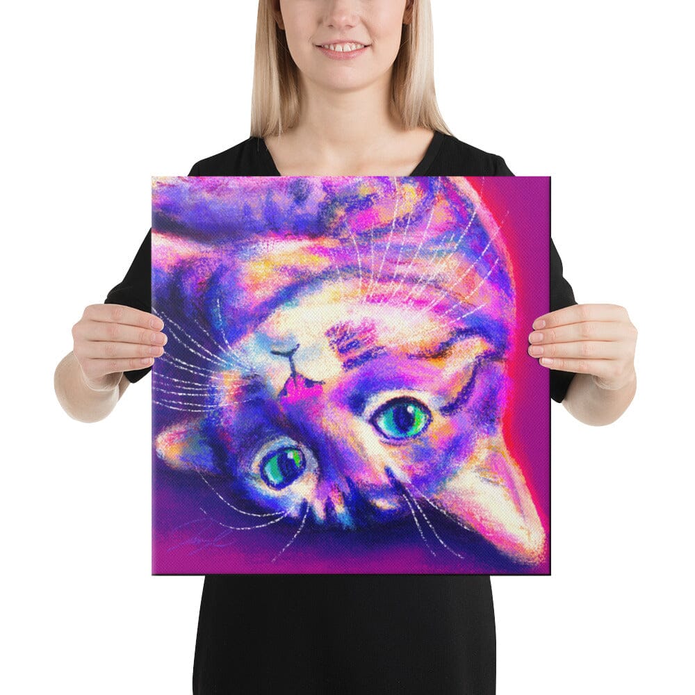 Feline Flows and Poses Collection - "Flop" - Painting of a Cat Laying Down [Unfoiled] Posters, Prints, & Visual Artwork JoyousJoyfulJoyness 