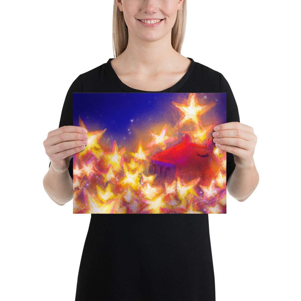 "Capybara Among the Stars" Painting [Unfoiled] Posters, Prints, & Visual Artwork JoyousJoyfulJoyness 