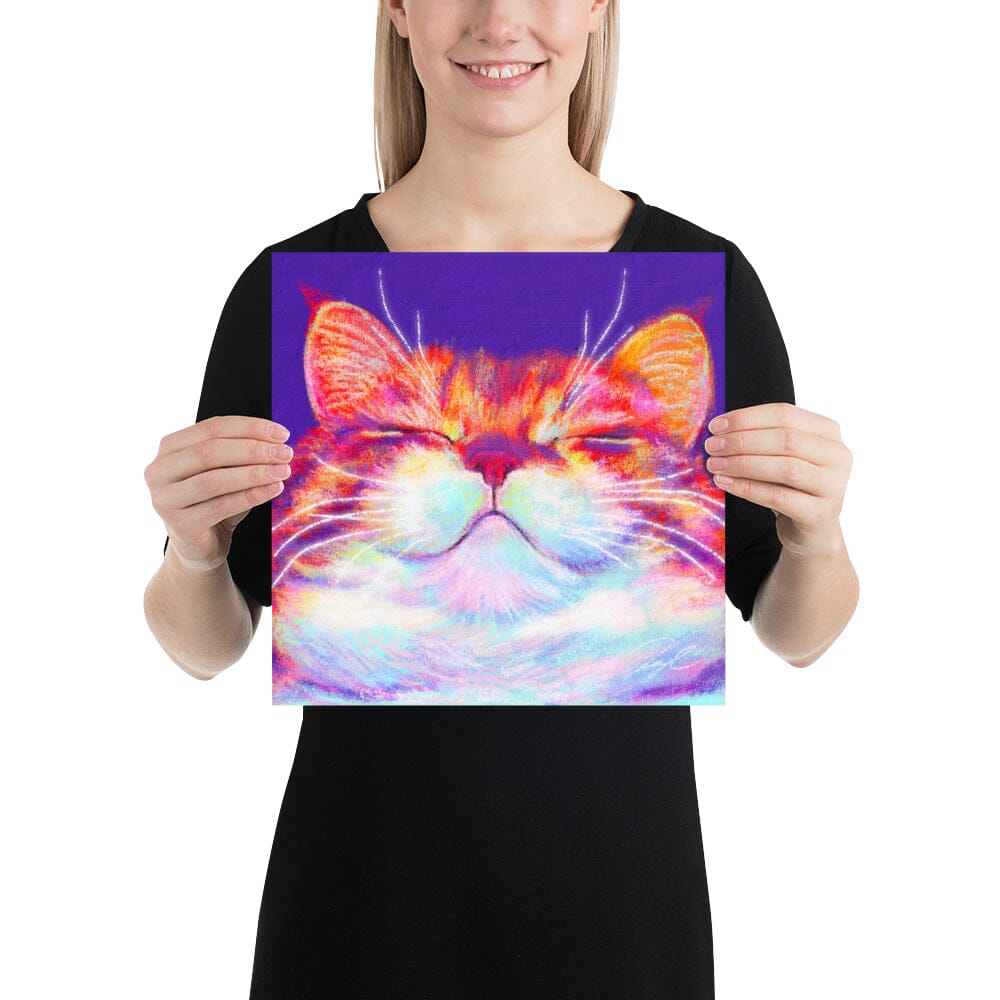 Close Encounters Collection - "Smug" - Close Up Painting of a Fat Smug Ginger Cat [Unfoiled] Posters, Prints, & Visual Artwork JoyousJoyfulJoyness 