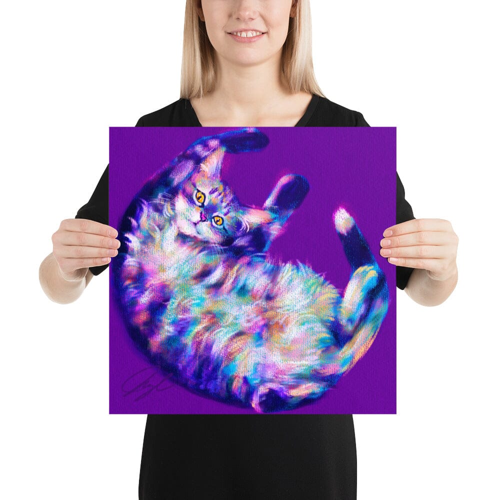 Feline Flows and Poses Collection - "Belleh" - Painting of a Silly Cat's Belly [Unfoiled] Posters, Prints, & Visual Artwork JoyousJoyfulJoyness 