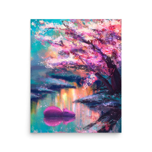 Four Seasons Collection - "Capybara in Spring" Painting [Unfoiled] Posters, Prints, & Visual Artwork JoyousJoyfulJoyness 