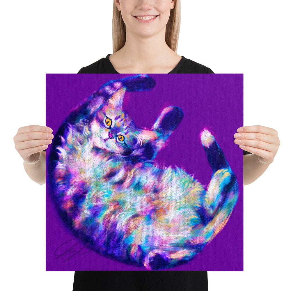 Feline Flows and Poses Collection - "Belleh" - Painting of a Silly Cat's Belly [Unfoiled] Posters, Prints, & Visual Artwork JoyousJoyfulJoyness 