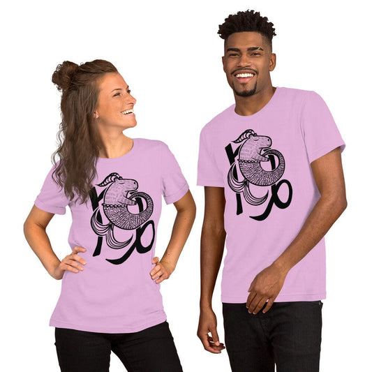 Capybara Zodiac - 10 - Capricorn Unisex T-Shirt JoyousJoyfulJoyness Lilac S 