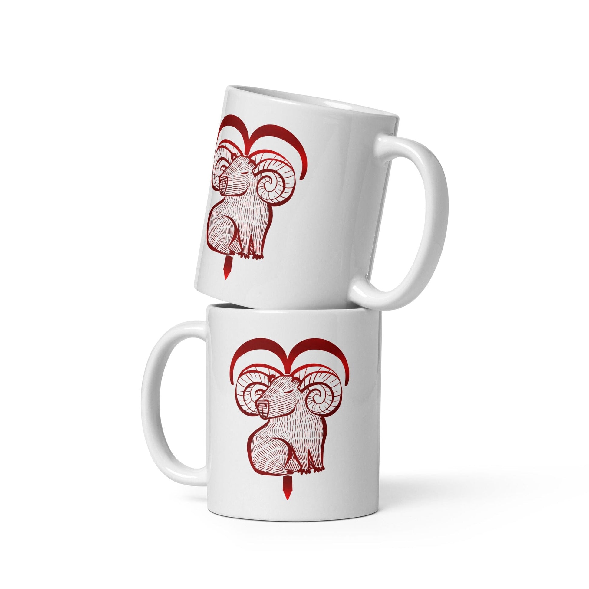 Capybara Zodiac - 01 - Aries Ceramic Mug JoyousJoyfulJoyness 11 oz 