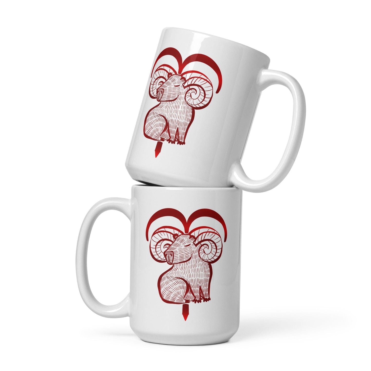 Capybara Zodiac - 01 - Aries Ceramic Mug JoyousJoyfulJoyness 15 oz 