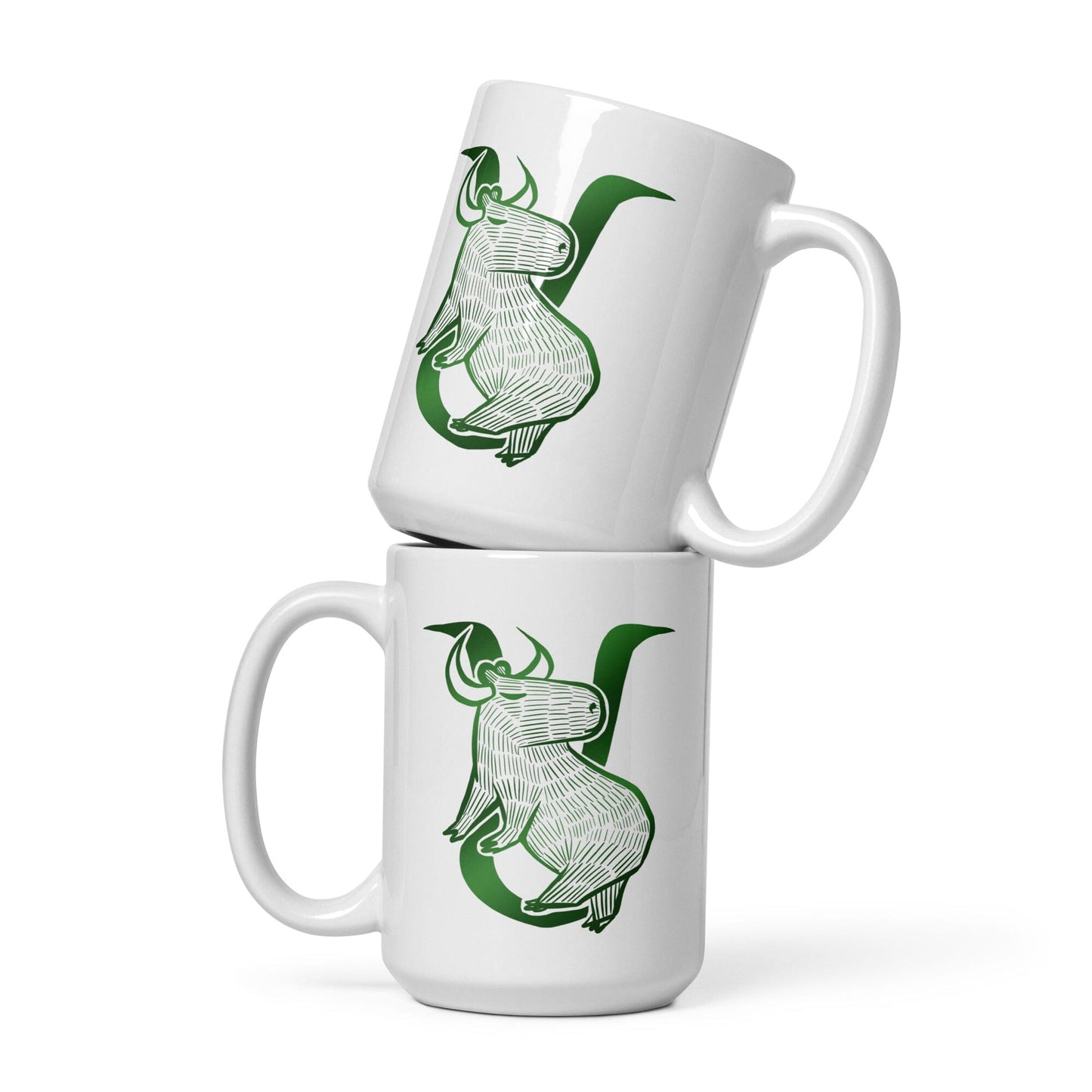 Capybara Zodiac - 02 - Taurus Ceramic Mug JoyousJoyfulJoyness 15 oz 