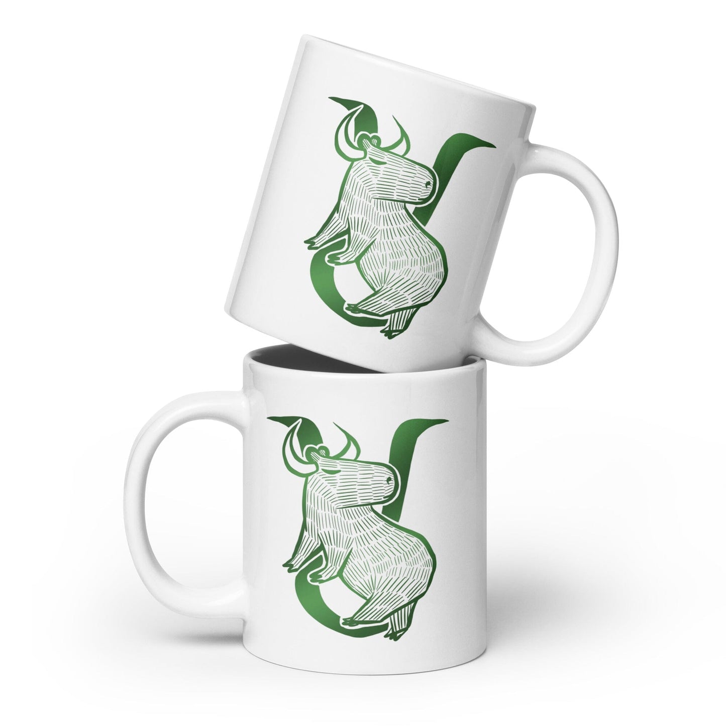Capybara Zodiac - 02 - Taurus Ceramic Mug JoyousJoyfulJoyness 20 oz 